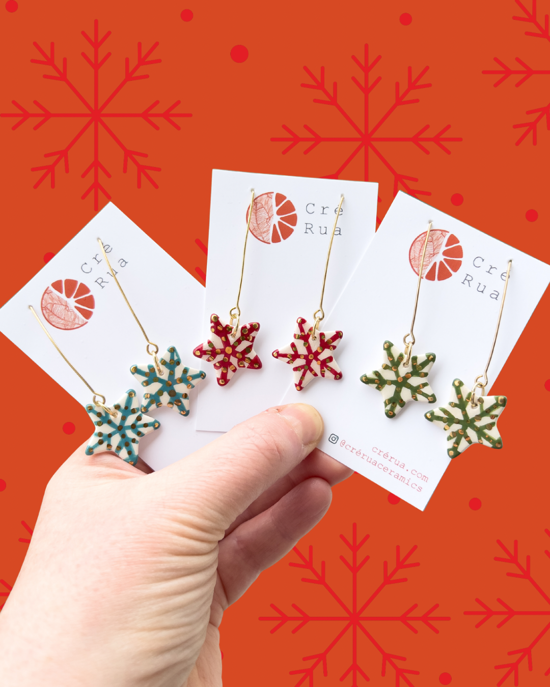 Star V Drop Earrings