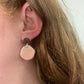 Wooden Drop Earring - Mottled Pink