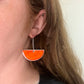 Half Moon Drop Earring - Lava Orange