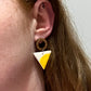 Wooden Triangular Drop - Canary Yellow