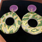 Mór Cré Ór - Green animal print, amethyst  & 24 Carat Gold