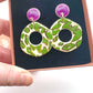 Mór Cré Ór - Green animal print, amethyst  & 24 Carat Gold