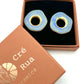 Donut Stud Earring - Midnight Blue & 24 carat gold