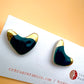 Love Heart Stud - Deep Sea Green & 24 Carat Gold