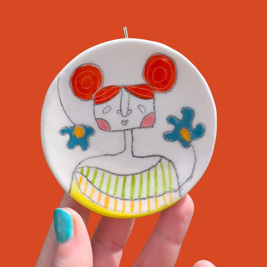 Lady Wall Plate - Rua 8.8cm